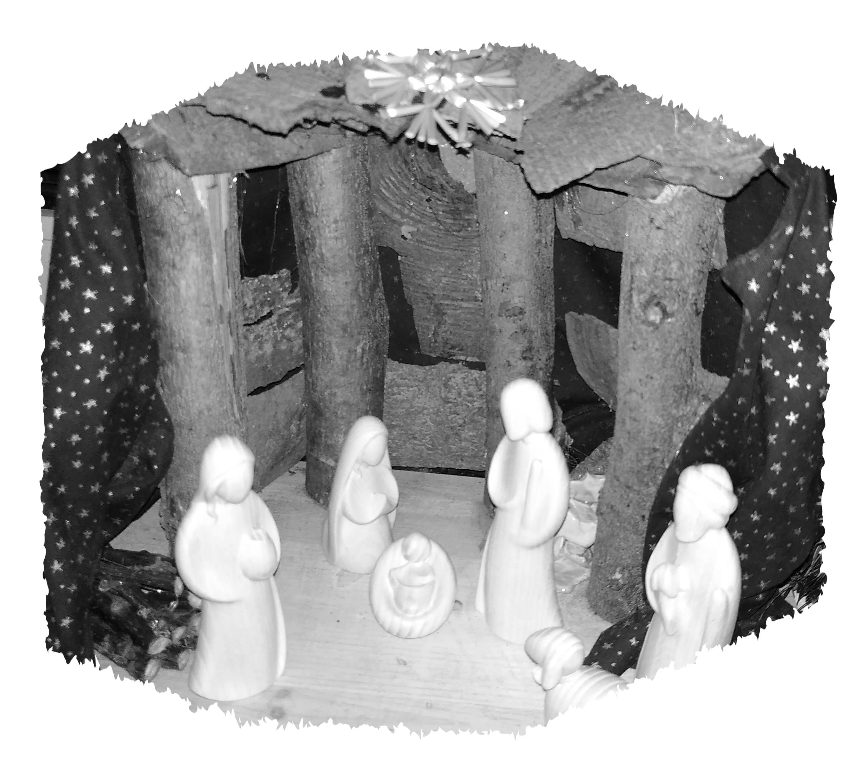 bild einer weihnachtskrippe